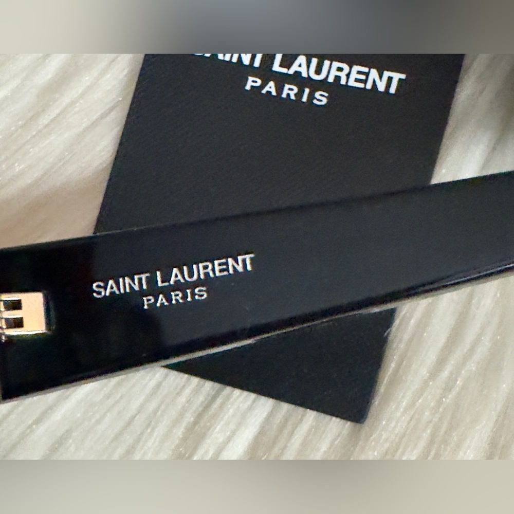 New Saint Laurent Gold Glitter Butterfly Frame Sunglasses - Picture 7 of 10